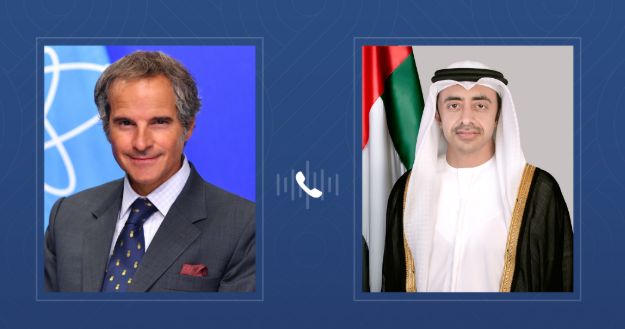 الامارات | عبدالله بن زايد يؤكد خلال اتصال هاتفي مع غروسي دعم الإمارات للدور المحوري للوكالة الدولية للطاقة الذرية