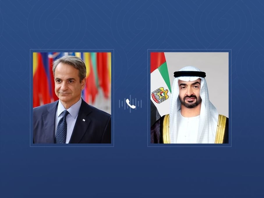 الامارات | رئيس الدولة ورئيس وزراء اليونان يبحثان هاتفياً علاقات البلدين والتطورات الإقليمية