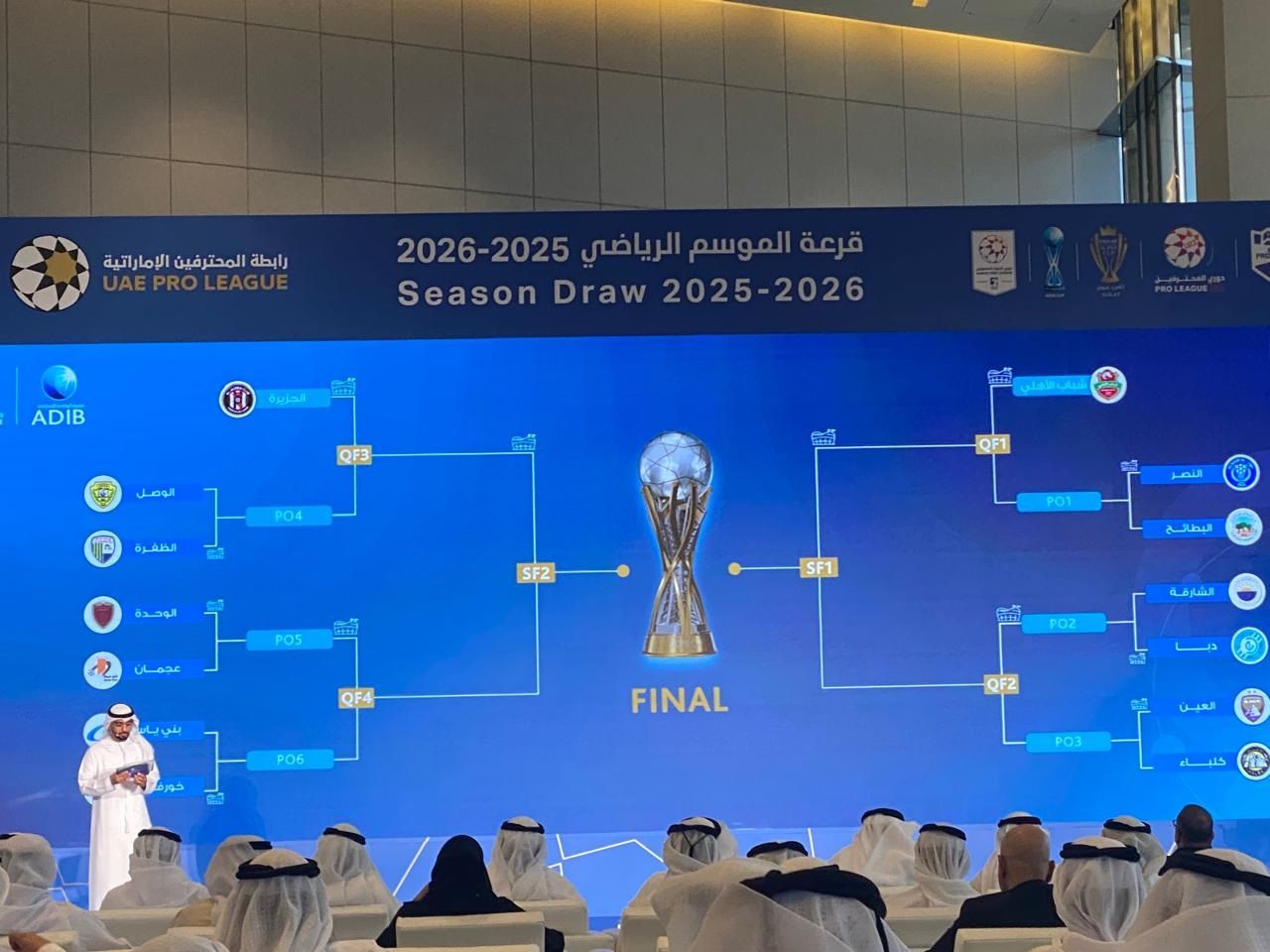 الامارات | نتائج قرعة الموسم الجديد للدوري الإماراتي.. وكأس رابطة المحترفين