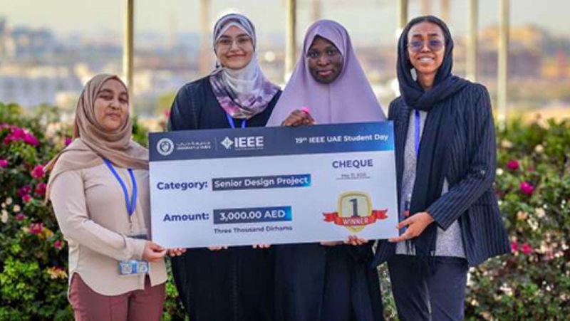 الامارات | 4 طالبات من «جامعة خليفة» يُصممن نظاماً لتفتيش المستودعات بـ «الدرون»