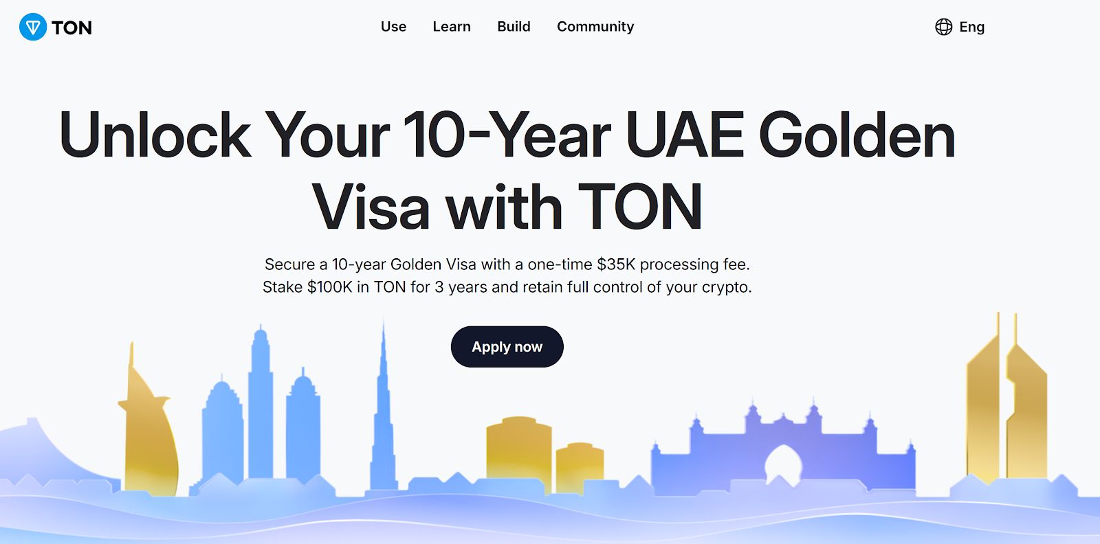 منصة TON تعرض تأشيرة إقامة ذهبية في الإمارات لمدة 10 سنوات مقابل 100,000 دولار من عملة Toncoin