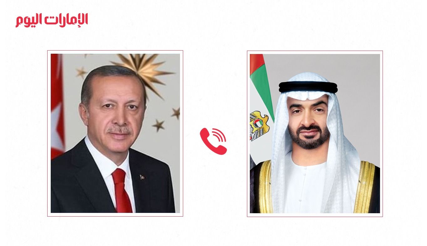 الامارات | رئيس الدولة والرئيس التركي يبحثان هاتفياً علاقات التعاون والتطورات الإقليمية