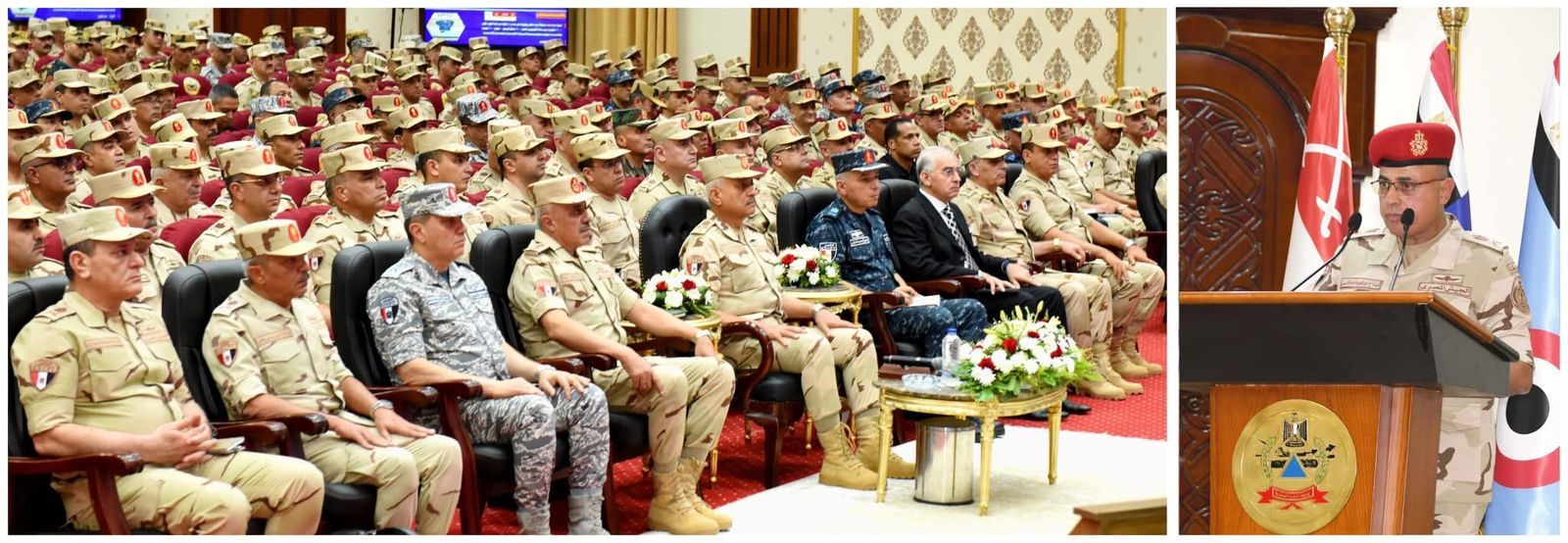 وزير الدفاع يلتقى عدداً من قادة وضباط القوات المسلحة بقيادة المنطقة المركزية العسكرية