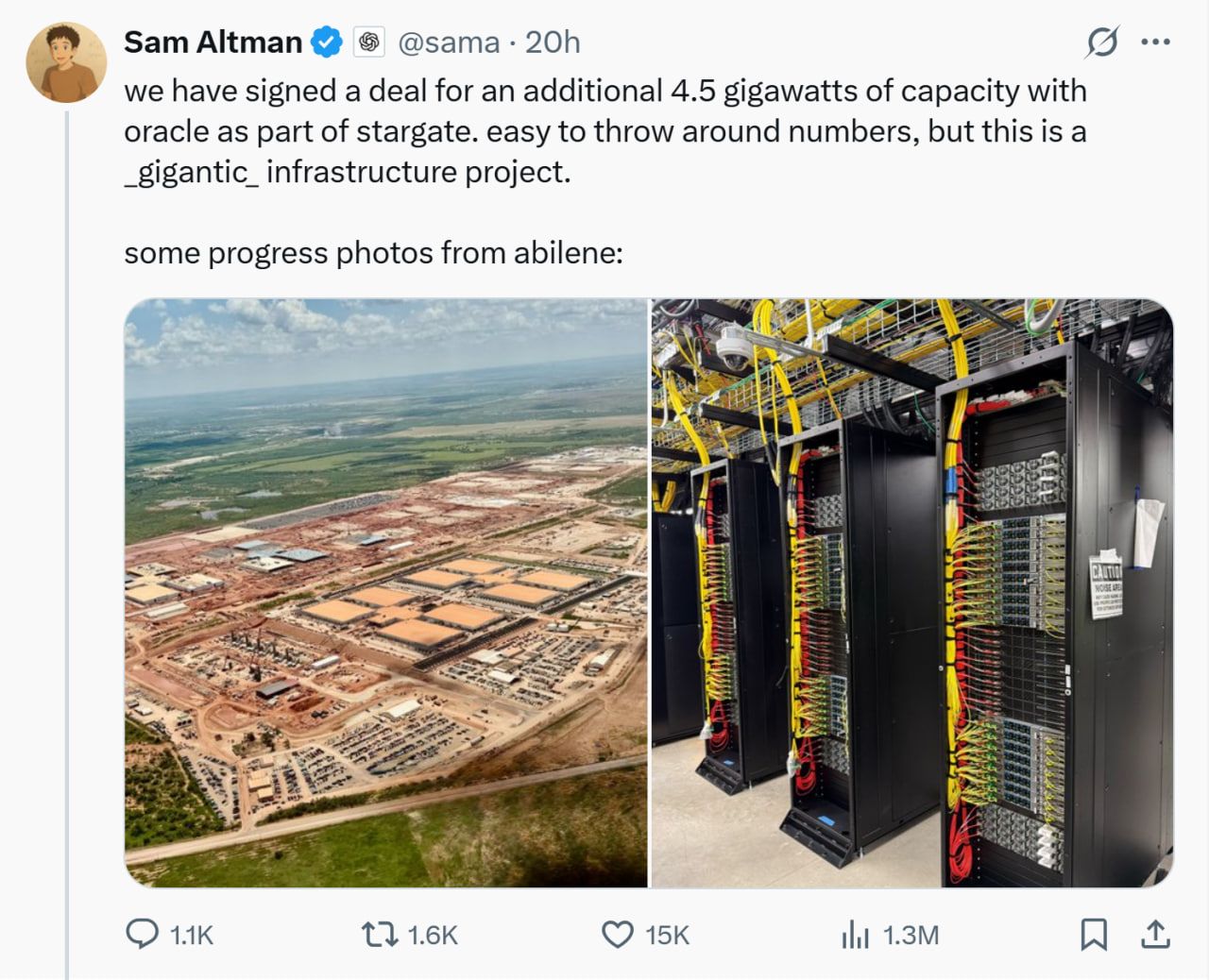 OpenAI وOracle توسّعان مشروع Stargate بقيمة 500 مليار دولار بالتزامن مع كشف Musk عن خطة xAI الطموحة