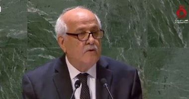 مندوب فلسطين: تصويت الكنيست الإسرائيلي للسيادة على الضفة الغربية انتهاك للقانون الدولي