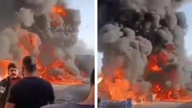 اندلاع حريق ضخم في أشجار وأعشاب بمنطقة جبلية بالباحة يثير الذعر