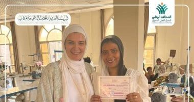 المؤسسة الصديقية عضو التحالف الوطنى تدعم السيدات فى مشغل "نور"