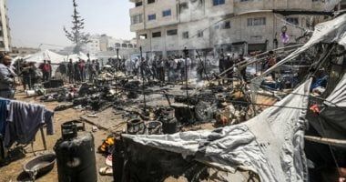 استشهاد 3 فلسطينيين وإصابات جراء قصف الاحتلال شقة سكنية في غزة
