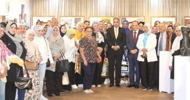 مديرية تعليم الجيزة تفتتح معرض معلمى التربية الفنية بدار الأوبرا المصرية.. صور