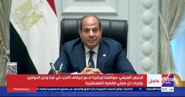 الرئيس السيسى: أوجه نداء خاصا للرئيس دونالد ترامب بإنهاء حرب غزة وإدخال المساعدات - الخليج 365