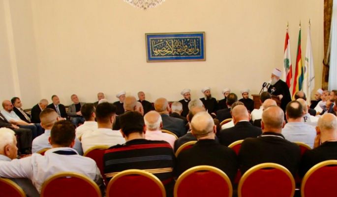 شيخ العقل دعا امام وفد من اقليم الخروب لتثبيت الوحدة الوطنية: لن نسمح بالفتنة وندعو لفك الحصار عن السويداء