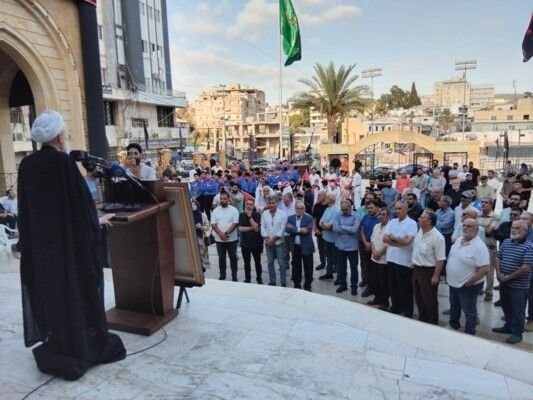 الشيخ عبد الحسين صادق بوقفة تضامنية مع غزة: أبناء الجنوب بما كابدوه على مدى عقودٍ من غياب الدولة وتهميشها هُم أشدُّ طوقاً الى قيام الدولة
