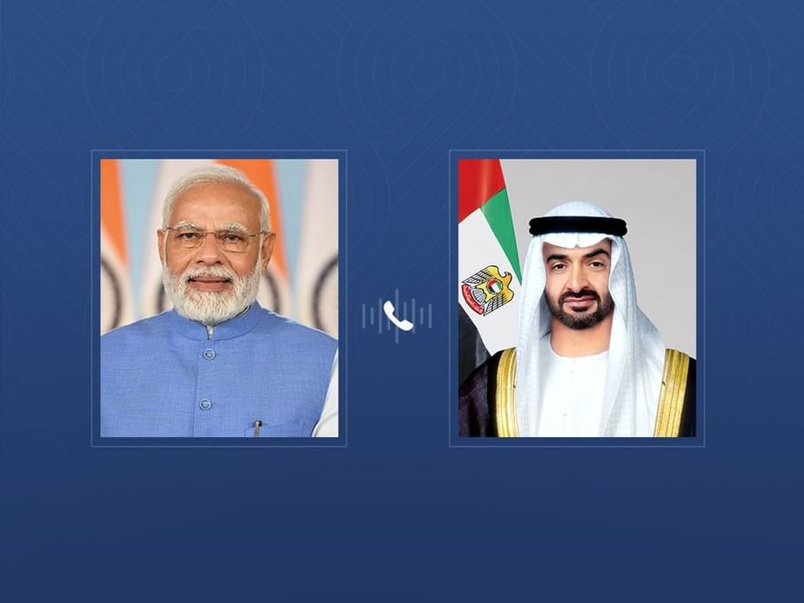 الامارات | رئيس الدولة ورئيس وزراء الهند يبحثان هاتفياً تعزيز علاقات التعاون بين البلدين