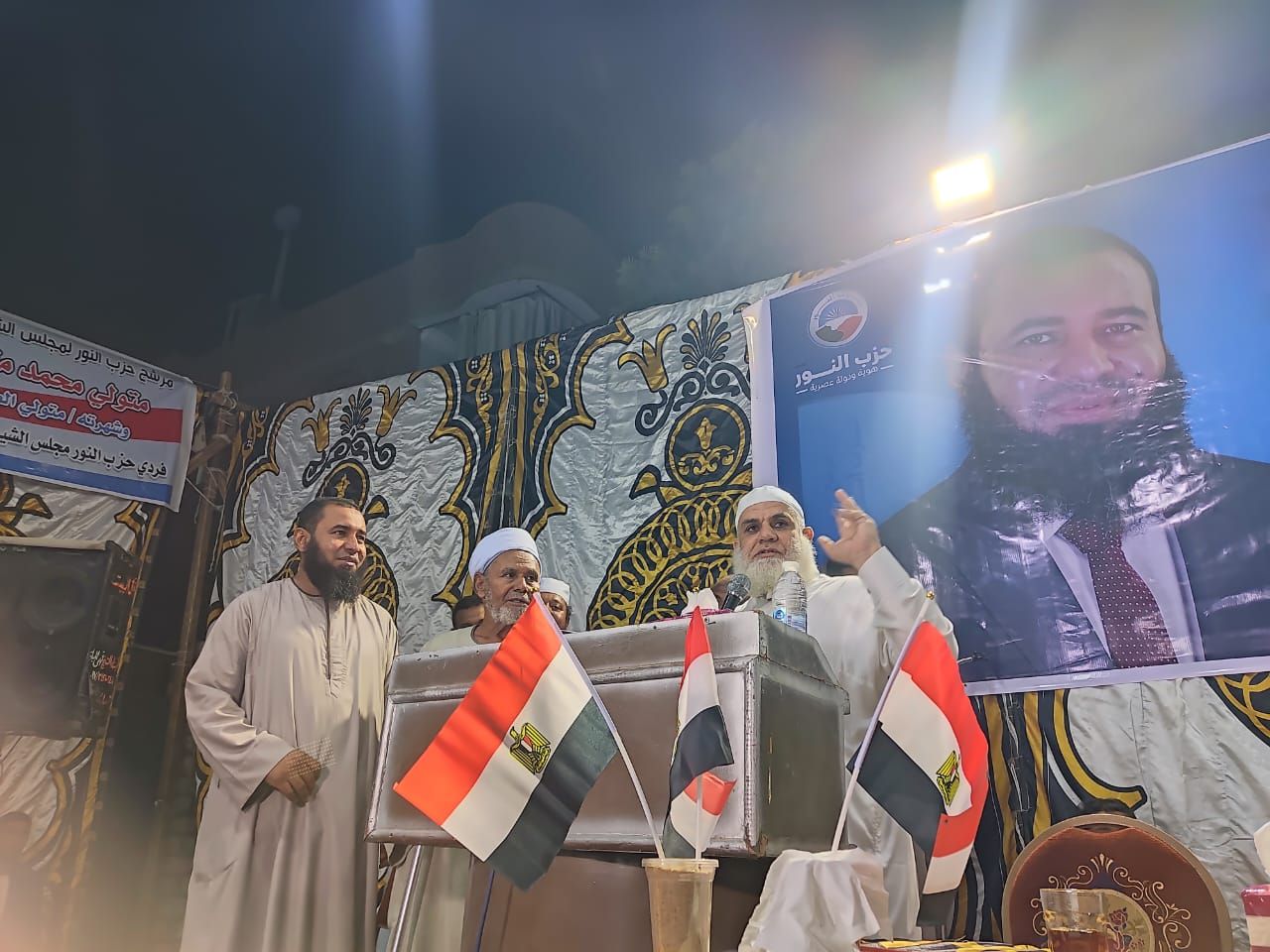 "النور" بأسوان ينظم مؤتمرا جماهيريا حاشدا لدعم مرشحه لمجلس الشيوخ.. صور