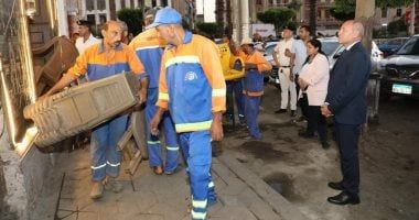 محافظ القاهرة يقود حملة لرفع الإشغالات بميدان الإسماعيلية بمصر الجديدة