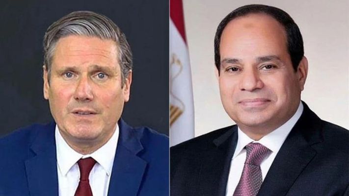 السيسي وستارمر: التسوية العادلة للقضية الفلسطينية هي السبيل لتحقيق سلام دائم بالشرق الأوسط
