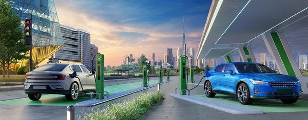 1270 نقطة شحن عامة للمركبات الكهربائية في دبي
