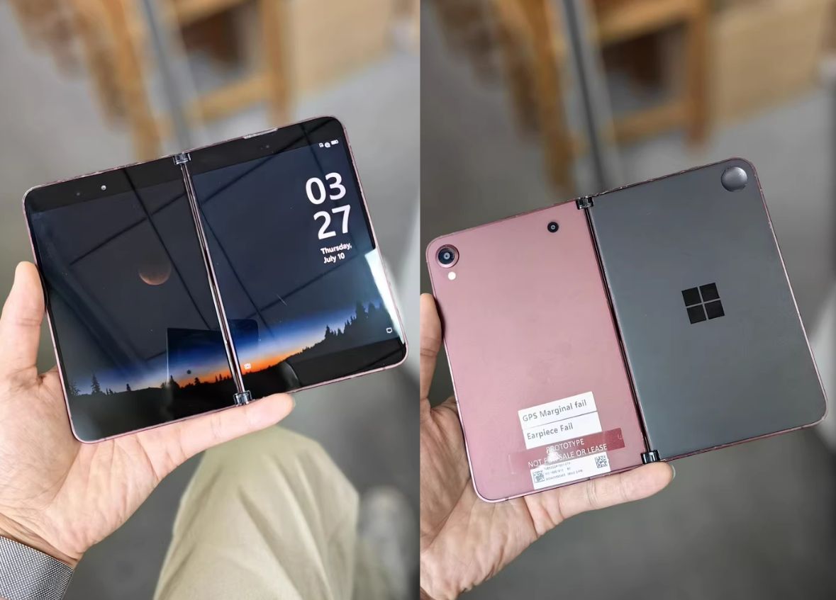 تكنولوجيا: تسريب نماذج أولية نادرة من Surface Duo تعمل بنظام ويندوز