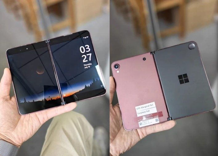 تكنولوجيا: تسريب نماذج أولية نادرة من Surface Duo تعمل بنظام ويندوز