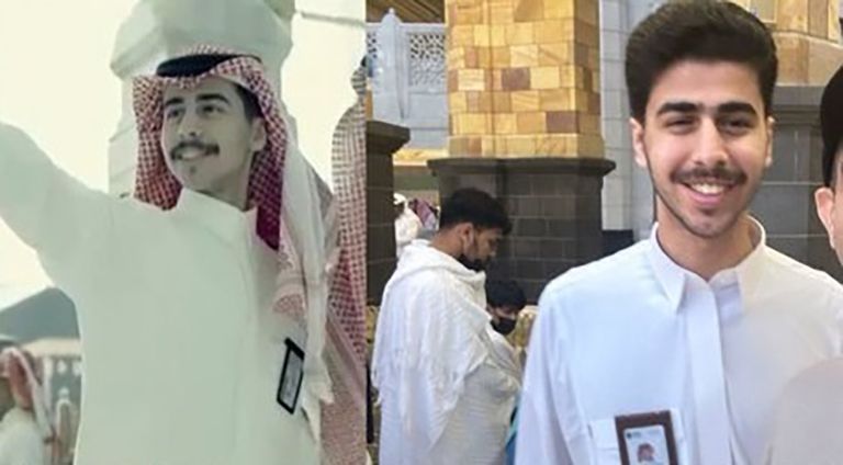 لقطات مؤثرة من طفولة الطالب محمد القاسم وهو يلبس جده الحذاء.. فيديو