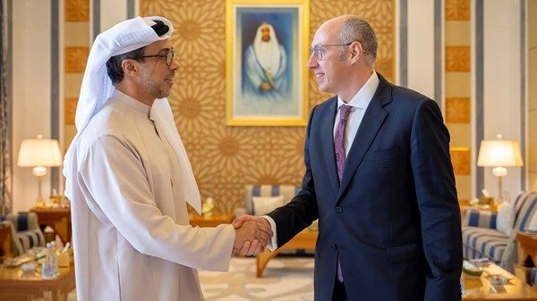 منصور بن زايد يستقبل سفير أوكرانيا بمناسبة انتهاء فترة عمله في الدولة