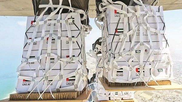 الإمارات تواصل دعمها جواً للشعب الفلسطيني في غزة