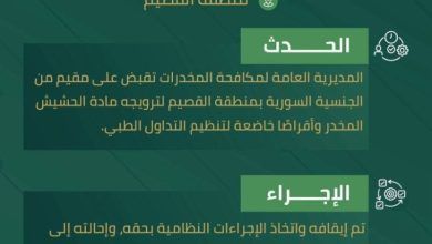القبض على مقيم في القصيم بترويج “الحشيش” وأقراص خاضعة لتنظيم التداول الطبي