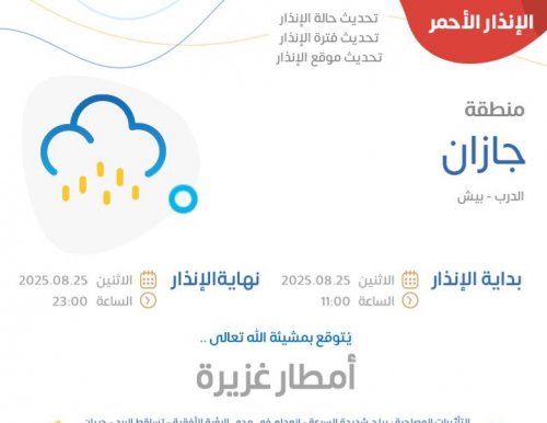 خريطة الأمطار الغزيرة في السعودية اليوم الإثنين.. الأرصاد يحذر ويطلب البقاء في المنازل