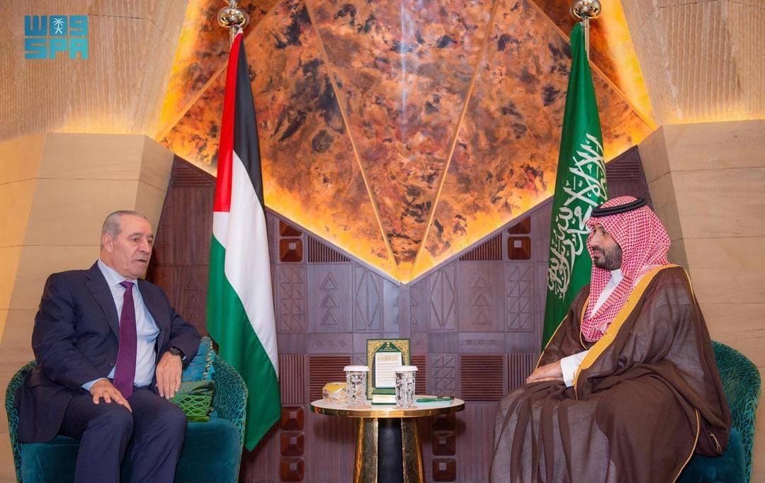 ولي العهد يستقبل نائب رئيس فلسطين ويؤكد دعم المملكة للقضية الفلسطينية
