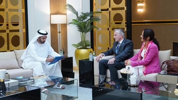ولي عهد رأس الخيمة يستقبل ممثل برنامج الأغذية العالمي في دول الخليج