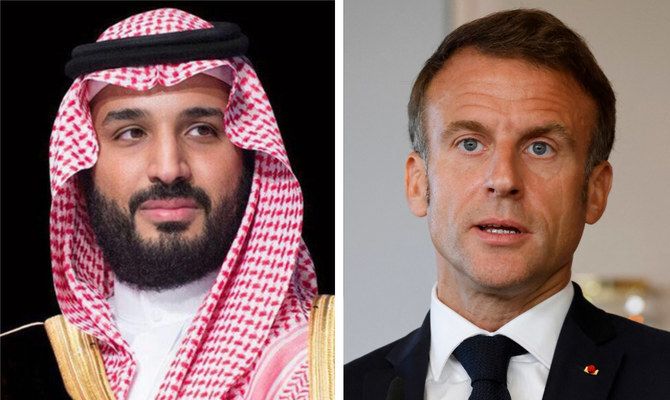ولي العهد السعودي والرئيس الفرنسي يبحثان جهود إنهاء الكارثة الإنسانية في غزة