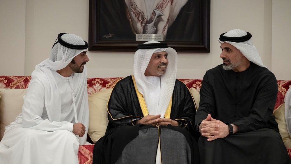 خالد بن محمد بن زايد يحضر حفل استقبال بمناسبة زفاف خالد أحمد رقيط السويدي