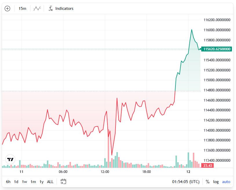 مؤشرات سوق البيتكوين تتحول إلى الهبوط رغم ارتفاعه إلى 116 ألف دولار