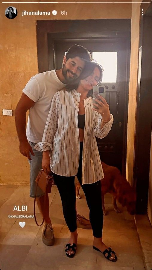 جيهان علامة في أحدث صور عائلية مميزة.. لقطة رومانسية جمعتها بزوجها راغب علامة