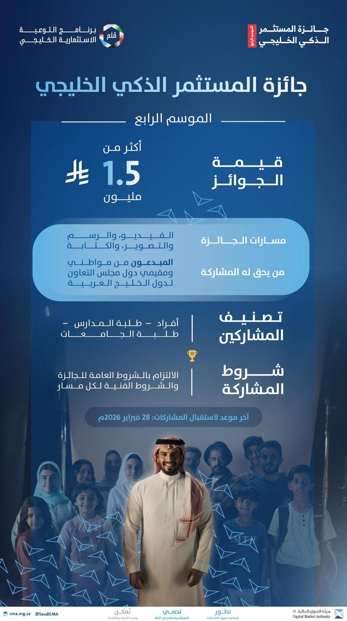 «ملم» يطلق الموسم الرابع من جائزة المستثمر الذكي الخليجي