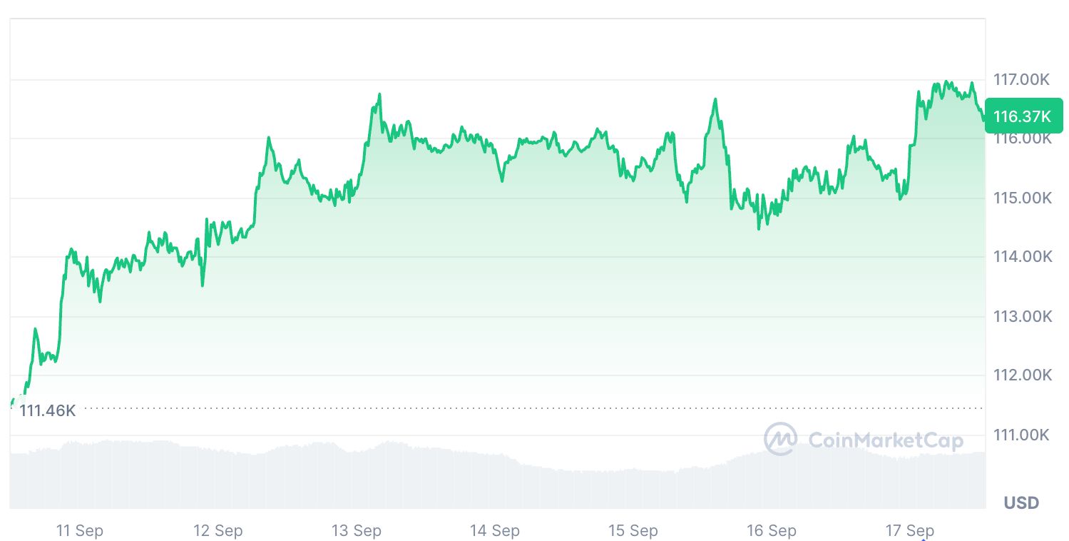 محللو Bitfinex: بيتكوين عالقة عند مقاومة 116 ألف دولار حتى يتم “استعادتها بشكل حاسم”