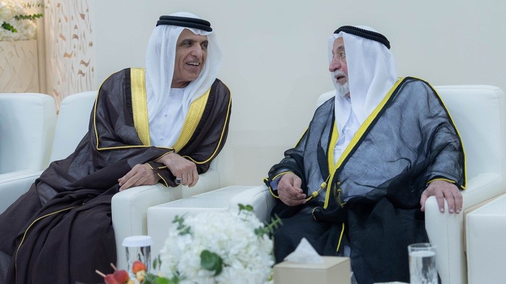 حكام الشارقة وأم القيوين ورأس الخيمة وأولياء العهود والشيوخ يشهدون حفل زفاف الشيخ أحمد بن سلطان بن محمد القاسمي