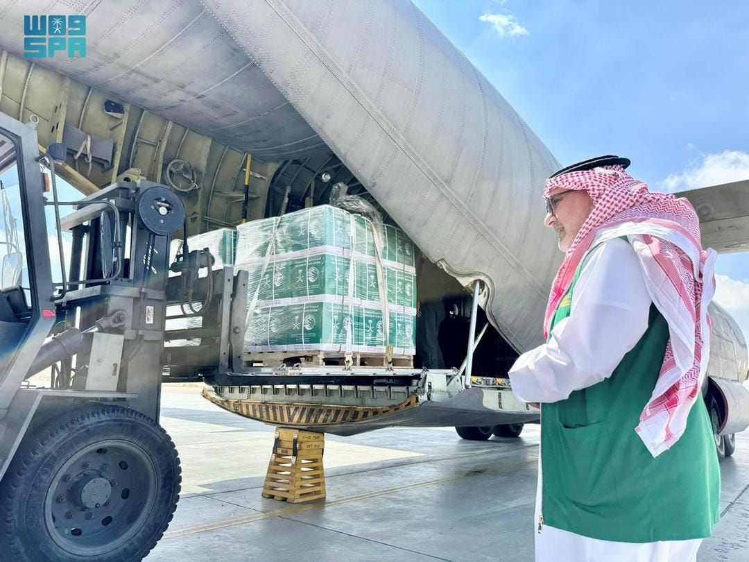 السعودية ترسل الطائرة الإغاثية الـ63 لدعم الشعب الفلسطيني في غزة