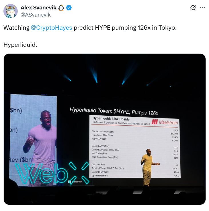 آرثر هايز يبيع كامل حيازته من HYPE… لشراء سيارة فيراري
