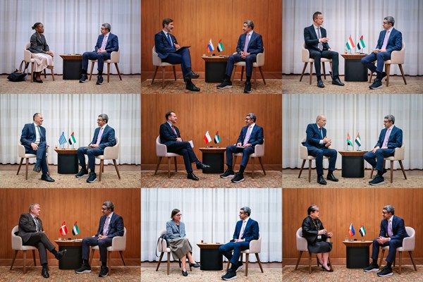عبدالله بن زايد يلتقي عدداً من وزراء الخارجية وكبار المسؤولين في نيويورك