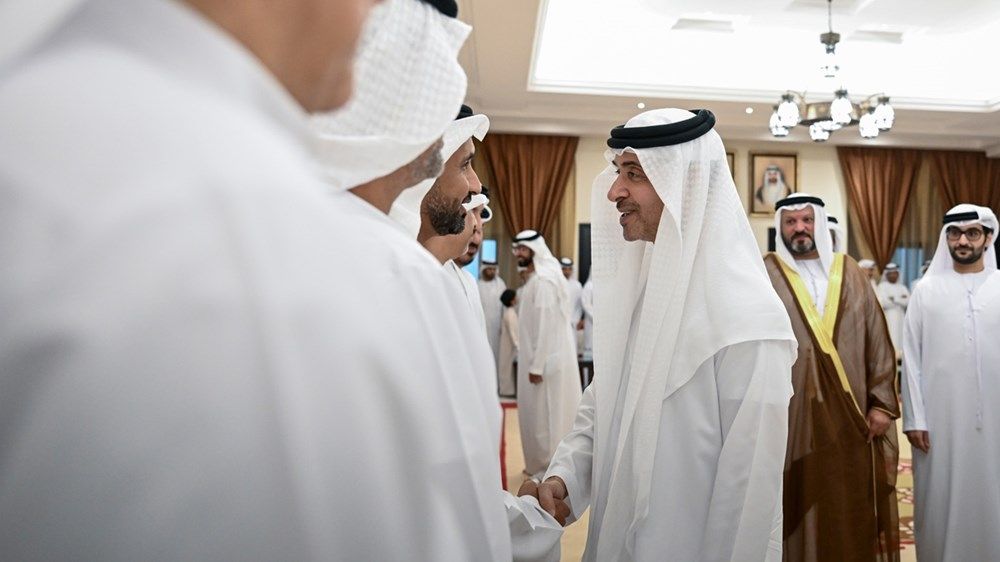 هزاع بن زايد يحضر حفل استقبال بمناسبة زفاف أحمد هزاع أحمد المهيري