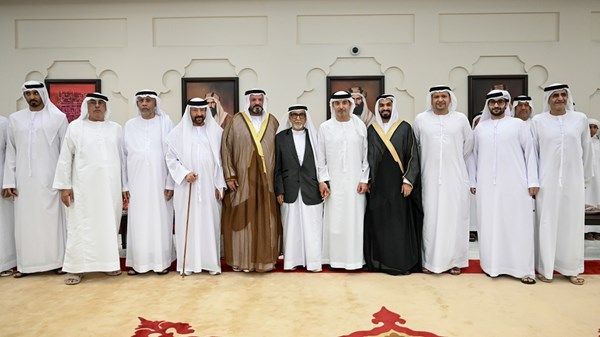 هزاع بن زايد يحضر حفل استقبال بمناسبة زفاف أحمد هزاع أحمد المهيري
