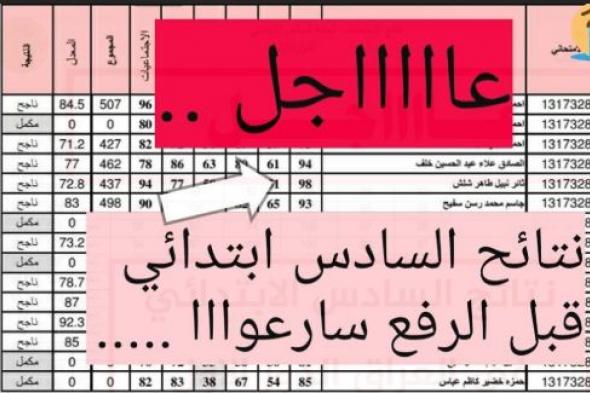 تراند اليوم : هنا رابط نتائج السادس الابتدائي 2019 محافظة بابل ..نتائج السادس...