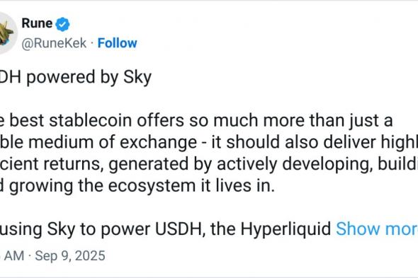 Sky تنضم إلى سباق العروض لإطلاق عملة Hyperliquid المستقرة USDH
